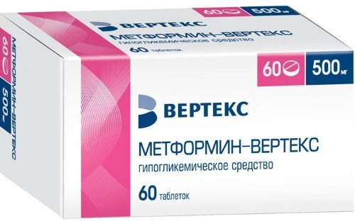 Метформин-Вертекс тб  500 мг № 60